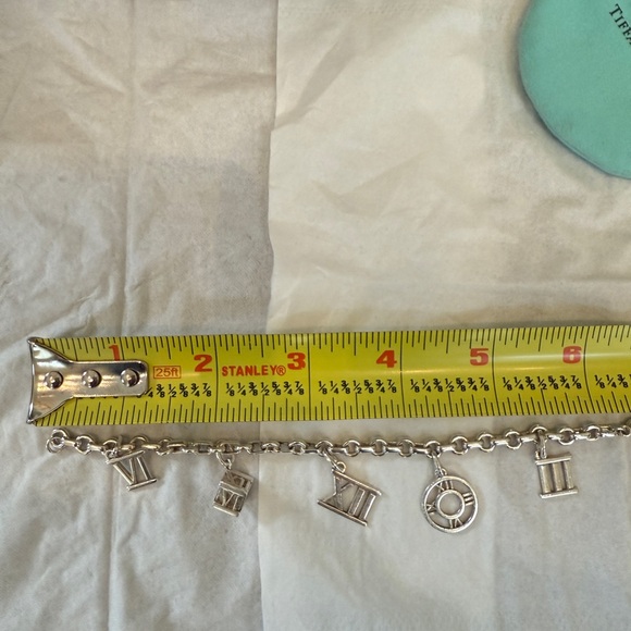 Tiffany & Co. Silver Roman Numeral Charm Bracelet - Picture 8 of 9